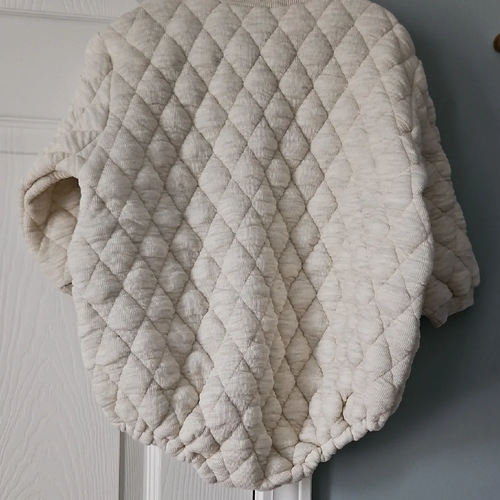 Quilted Cream Kids Romper - Picture 5 of 8